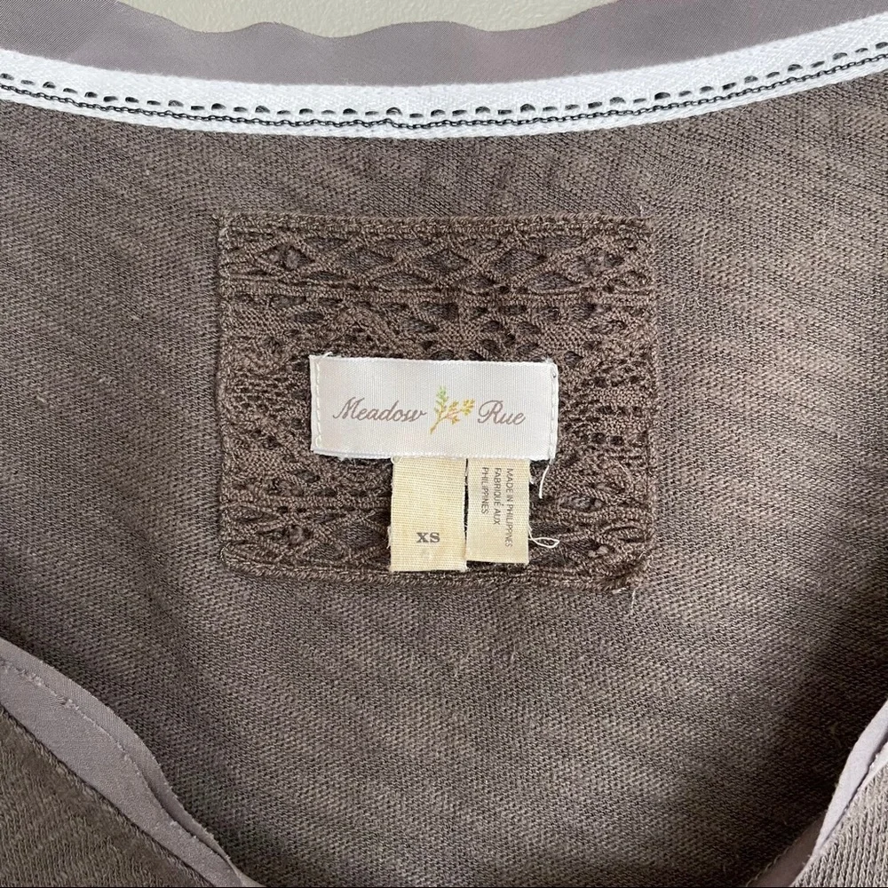 Anthropologie Meadow Rue Meila Peplum‎ Crochet Top